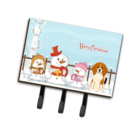 Carolines Treasures Merry Christmas Carolers Beagle Tricolor Leash or Key Holder BB2371TH68